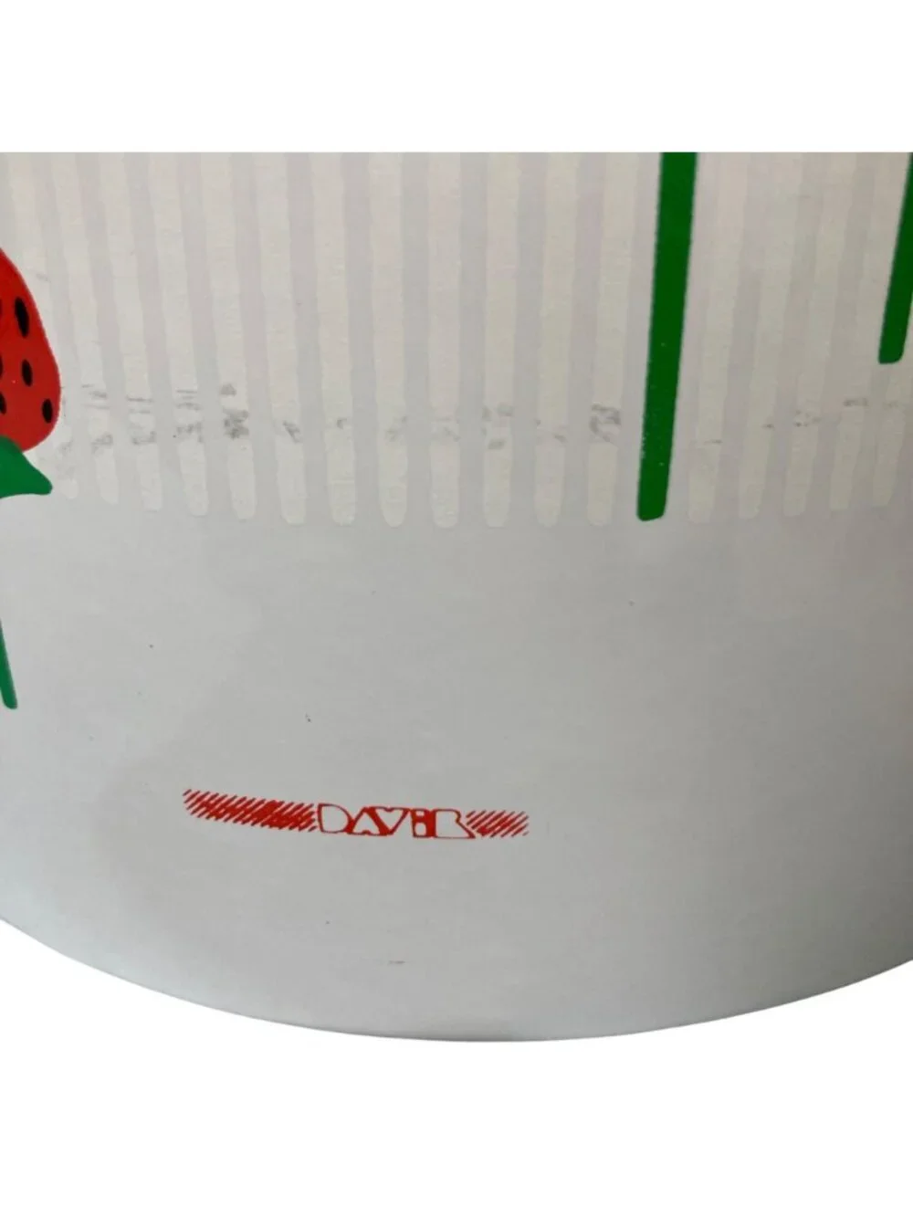 Vintage David Davir Strawberry Vinyl And Lucite Ice Bucket